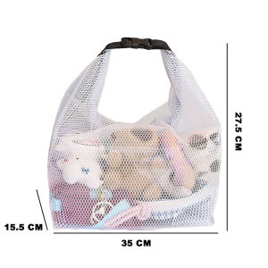 Tas Jaring Transparan Waterproof Tas Pouch Travel 2 Ukuran Kantong Penyimpanan Serbaguna New BK6022