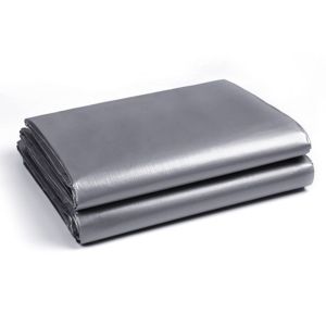 Silvery Army Green PE Tarpaulin Rainproof Cloth Sunshade Tarp Ground Sheet Camping Boat Car Truck Canopy