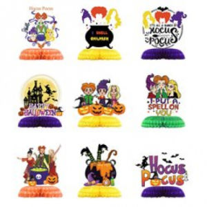 Friendly Halloween Honeycomb Table Centerpieces Hocus Pocus Halloween Decorations Halloween Party Honeycomb Centerpieces
