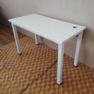 Furnimall 120CM Office Table Computer Laptop Desk Study Table With Book Shelves/Meja Tulis/Writing table with Drawer Working Table