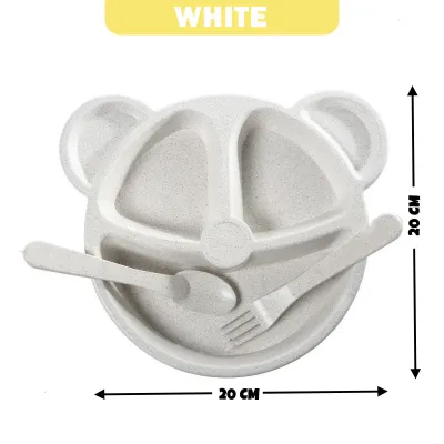 WEE DINER 💖 3 In 1 Children Tableware Set Kids Training Dish Plate Set Pinggan Kanak-kanak 儿童餐盘