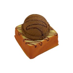 BEIBEI Creative Ice Cream Bread Squeeze Toy Super Soft Anxiety Relief Toast Squishy Toy Portable Kawaii Realistic Dessert Pinch Office Desk Toy