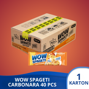 (1 KARTON) WOW SPAGETI CARBONARA Pasta isi 40 + 20 pcs