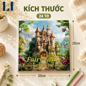 Sổ Tô Màu Coloring Book Chủ Đề Phong Cảnh – 24 Tờ Khổ A4 21x29.7cm & 20x20cm LIM ART