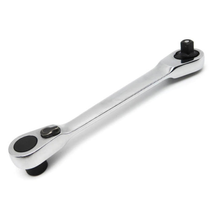 Double-Ended 1/4 Inch Mini Quick Socket Ratchet Wrench 72-Tooth Ratchet ...