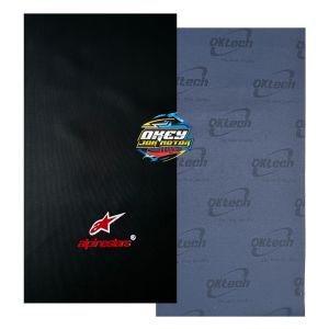 kulit jok motor LOGO KECIL tersedia 2 ukuran (85 x 46) dan (91 x 46) cm