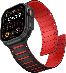 Magnetic Band Compatible with Watch Bands 49mm 46mm 45mm 44mm 42mm Men Soft Silicone Sport Strong Magnet Loop Replacement Strap for iWatch Ultra 3 2 1 Series 11 10 9 8 7 6 5 4 3 2 1 SE