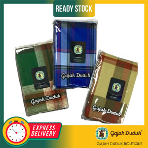 [10 Helai] Borong Kain Pelikat Gajah Duduk Mika Zipper (Medium - 4000 Benang)