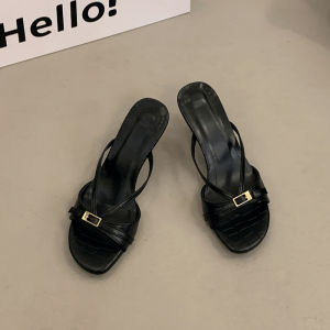 [Free Shipping] 2026 Summer New Collection: Stylish Black High-Heeled Sandals With Thin Heels Now In Stock And Selling Fast Perfect For Any Outfit