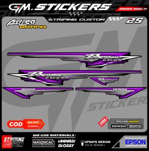 STRIPING VARIASI HONDA ASTREA GRAND BULUS SABIT GRAFIS SIMPLE RACING K140