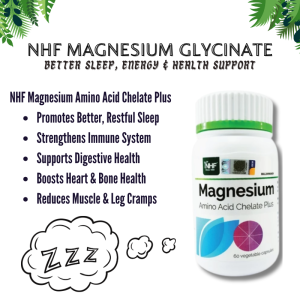 NHF MAGNESIUM GLYCINATE SUPPLEMENT RECOMMENDED BY DR NORMAN | MAGNESIUM CHELATE | 60 CAPSULES