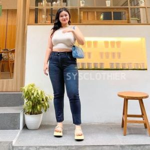 CELANA JEANS WANITA OSSE RUBBER JEANS -SYS CLOTHIER