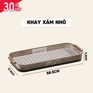 Khay úp cốc 2 lớp thiết kế thoát nước tiện lợi Zline khay nhựa chữ nhật có tay cầm sang trọng