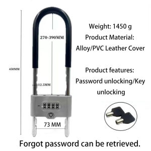 anti theft lock Heavy Duty U-shaped Bicycle Lock Motorcycle lock COD Glass Door Lock Shop Door Lock