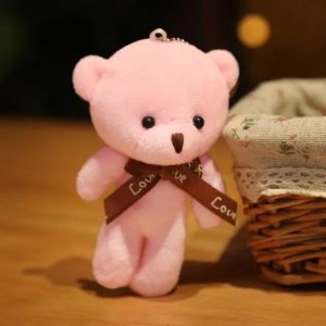 12CM Cute Mini Teddy Bear Plush Toy Keychain Backpack Pendant Wedding Decoration Birthday Christmas Gift for Children