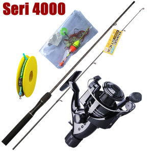 joran pancing full set  alat pancing full set murah Joran pancing UL/L/ML 165m/18m/21m dengan 2 bagian dan set gulungan 4000 pancing 1 set lengkap kuat