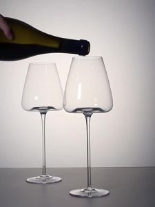 2 Pcs Clear Crystal Wine Goblet Wedding Party Stemware Drinking Glass Big Belly Small Mouth Burgundy Cup Sherry Champagne Flute