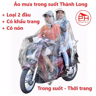 Áo mưa trong suốt (Đôi 2 Mũ) - Hàng cao cấp mềm dẻo - Gia dụng Phước Hòa