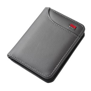 SOTOP Solid Color Short Men Wallet Multiple Card Slots Two-Fold Men Card Holder Fashion Ultra Thin PU Leather Coin Purse Male