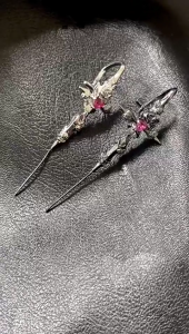 Fashionable Rose Heart Earrings Unique Ear Studs Stylish Studs Earrings Ear Perfect Gift for Fashion Enthusiasts