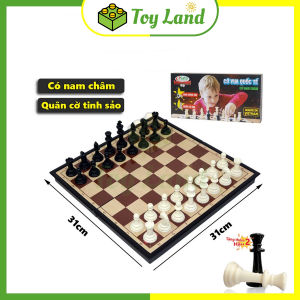 [Tặng 2 Hậu] Bộ Cờ Vua Trắng Đen Size Lớn Có Nam Châm Loại Cao Cấp Đồ Chơi Trí Tuệ Thể Thao Boardgame Cờ Quốc Tế Trẻ Em