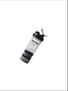 Shake Cup Protein Shaker Blender Bottle GYM Water Bottle Compartment Set 500ml
