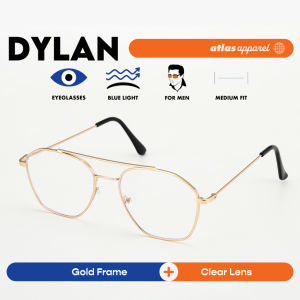 Atlas Apparel DYLAN Blue-Light Blocking Anti-Radiation Eyeglasses for Men (Size 54)