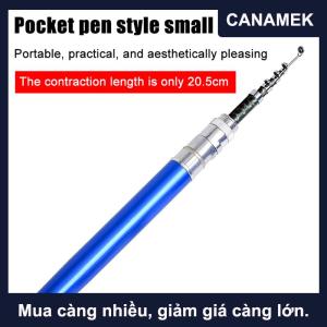 【CANAMEK】 Cần câu bỏ túi siêu ngắn cần câu cá đầu thép cần câu mini siêu nhỏ 1m 1.4m 1.6 trống Reel câu cá trên băng
