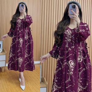 Daster kekinian terbaru 2024 - Daster rayon adem - Daster wanita jumbo - Daster busui kancing depan - Homedress
