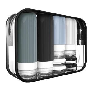 Refillable Travel Containers Silicone Toiletry Bottles With Leak Proof Design Stylish Bathroom Dispenser for Travel Use