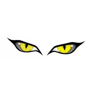 NANMEN 2 Pcs Strong Reflective 3D Stereo Eyes Stickers VINYL Waterproof Rearview Mirror Stickers Removable Cat Eyes Design Occlusion Scratch Stickers for Car Motorcycle
