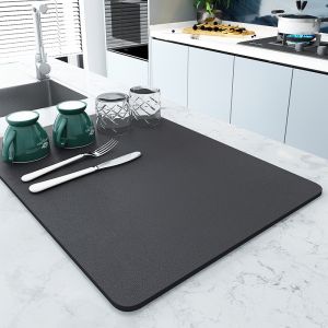 Kitchen Countertop Drain Pad Absorbent Pad Dish Drying Mat Place Mat Cup Tableware Countertop Table
