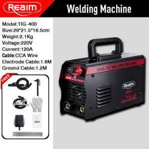 REAIM TIG400 2-in-1 MMA/TIG 400A 220V IGBT Inverter Welding Machine with Digital Display for Steel and Metal Fabrication