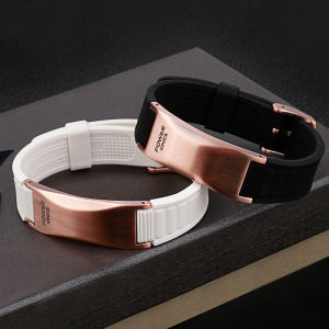 FDA Registration Power ionics antifatigue silicone Titanium ions balance tourmaline germanium charms bracelet wristband bangles Free Lettering