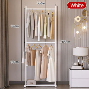 Double Layer Hanging Organizer Rack Cloth Clothes Rack Clothes rail Hanger Baju Penyidai Baju steel frame 晾衣架Rack Cloth Hanger