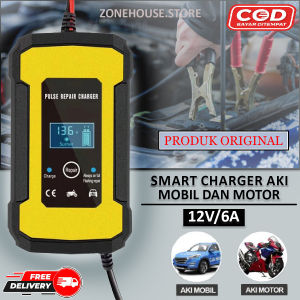 ( DIJAMIN ORI ) - Taffware Smart Charger Aki Kering BasahRepair Multifungsi Mobil Dan Motor 12V/6A