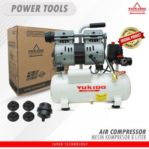 NEW!!!YUKIDO Basic 8S Kompresor Silent Oilles 0.75 HP Compressor 8 S asia king perkakas
