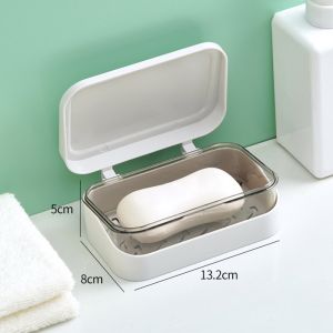 Soap Box Creative Drain With Lid  Flip Top Drain Soap Dish With Lid Soap Dish YJ