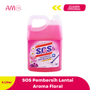 SOS Pembersih Lantai Aroma Floral Jerrycan 4 Liter