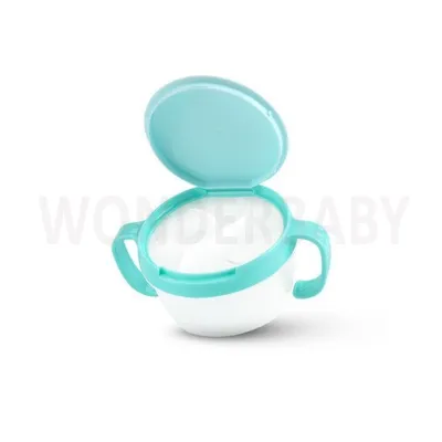 Baby Portable Snack Bowl Anti Spill Anti Leak Snack Cup with Handle and Cover Biscuit Spill Proof Cup Feeding