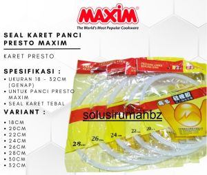 karet seal presto panci pilih 18 20 22 24 26 28 30 32 cm 18cm 20cm 22cm 24cm 26cm 28cm 30cm 32cm sil lingkaran bulat maxim maxiim