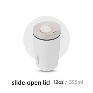 Owala Slider 12oz Coffee Cup Direct Drinking Cup Thermos Cup Stainless Steel Water Cup with Push Cover Mug