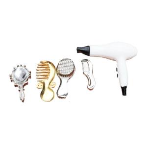 1/12 Miniature Hair Care Set Doll House Accessories Includes Comb Hairdryer Realistic Bathroom Furniture Scene Setting