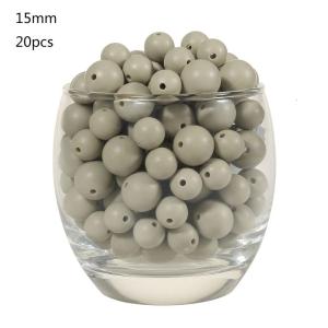 20pcs/set Silicone Beads Grade Silicone 15mm Nursing Silicone Teething Bead in Baby Teethers Necklace DIY Material