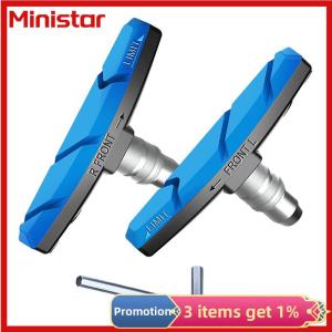 Ministar 1 Pair Durable Bicycle Silent Brake Pads Riding Brake Mount Pad Shoe Block Rubber Pads Long Lasting Good