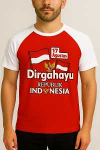 (OBRAL )  Kaos raglan motif 17 agustus – kaos raglan merah putih -  kaos merah  putih – kaos raglan panjang dan pendek – kaos raglan motif panjang pendek