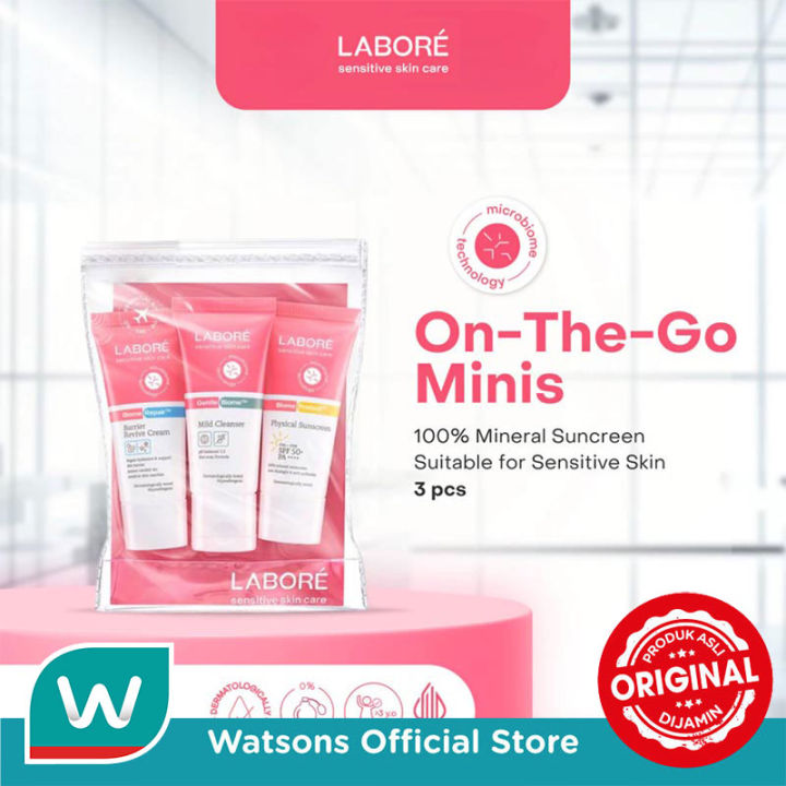 Labore Sensitive Skin Care On-The-Go Minis - Travel Size Sensitive Skin Care Kit