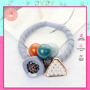 Dây Cột Tóc Chùm Bi Tròn Xinh Xắn Phong Cách Hàn Quốc Cho Nữ