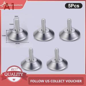 Female Warrior 5pcs Steel Furniture Legs Anti-slip Base Table Cabinet Leg Pad Adjustable Leveling Feet Leveler M8 M10 Screw 15mm-27mm
