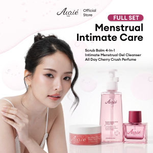 (Menstrual Care Full Set) Aurie Aura Scrub Balm Intimate Gel and All-day Cherry Crush Perfume